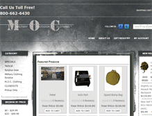 Tablet Screenshot of militaryoutdoorclothing.com
